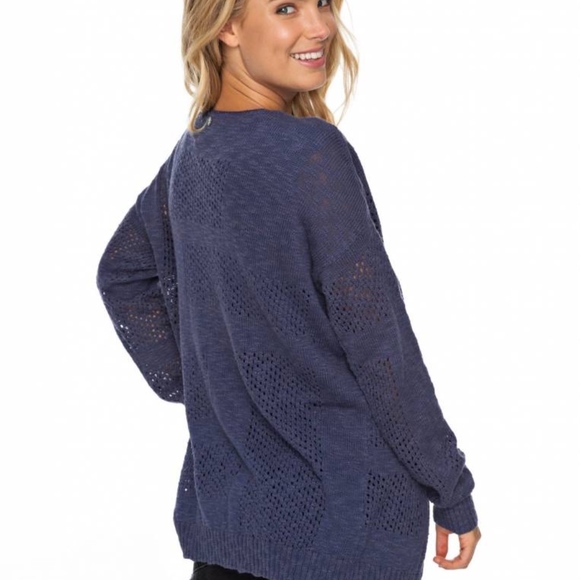 Roxy Blue Bliss Slouchy Cardigan - Picture 3 of 7
